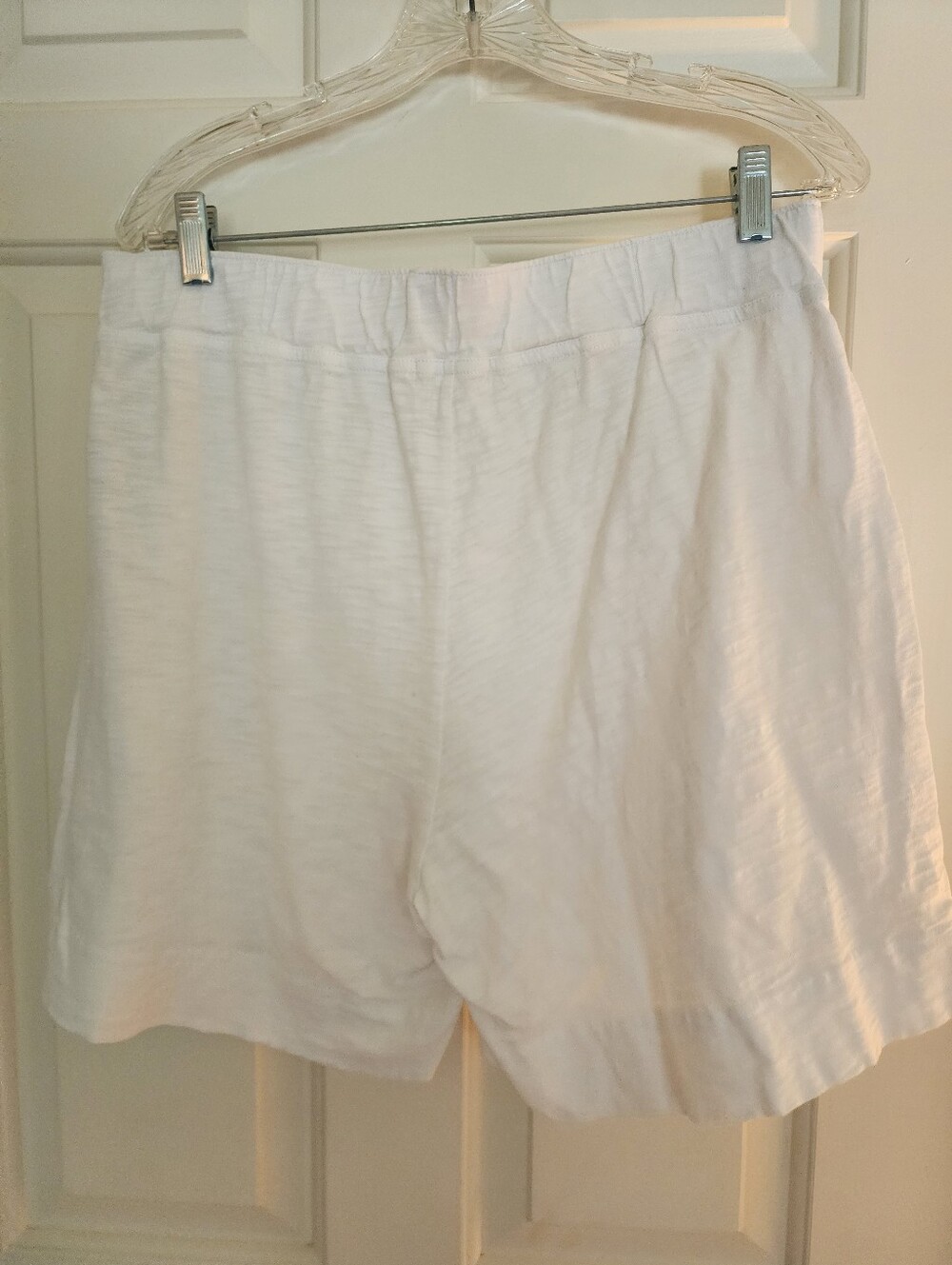 Escape By Habitat Slub Cotton White Shorts Pull On Size L Beach Travel Classic - Picture 7 of 9